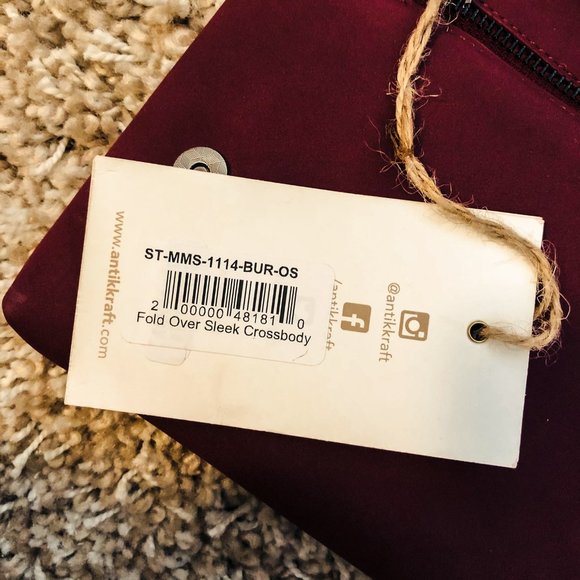 Antik Kraft Fold Over Sleek Crossbody Purse - Picture 3 of 7